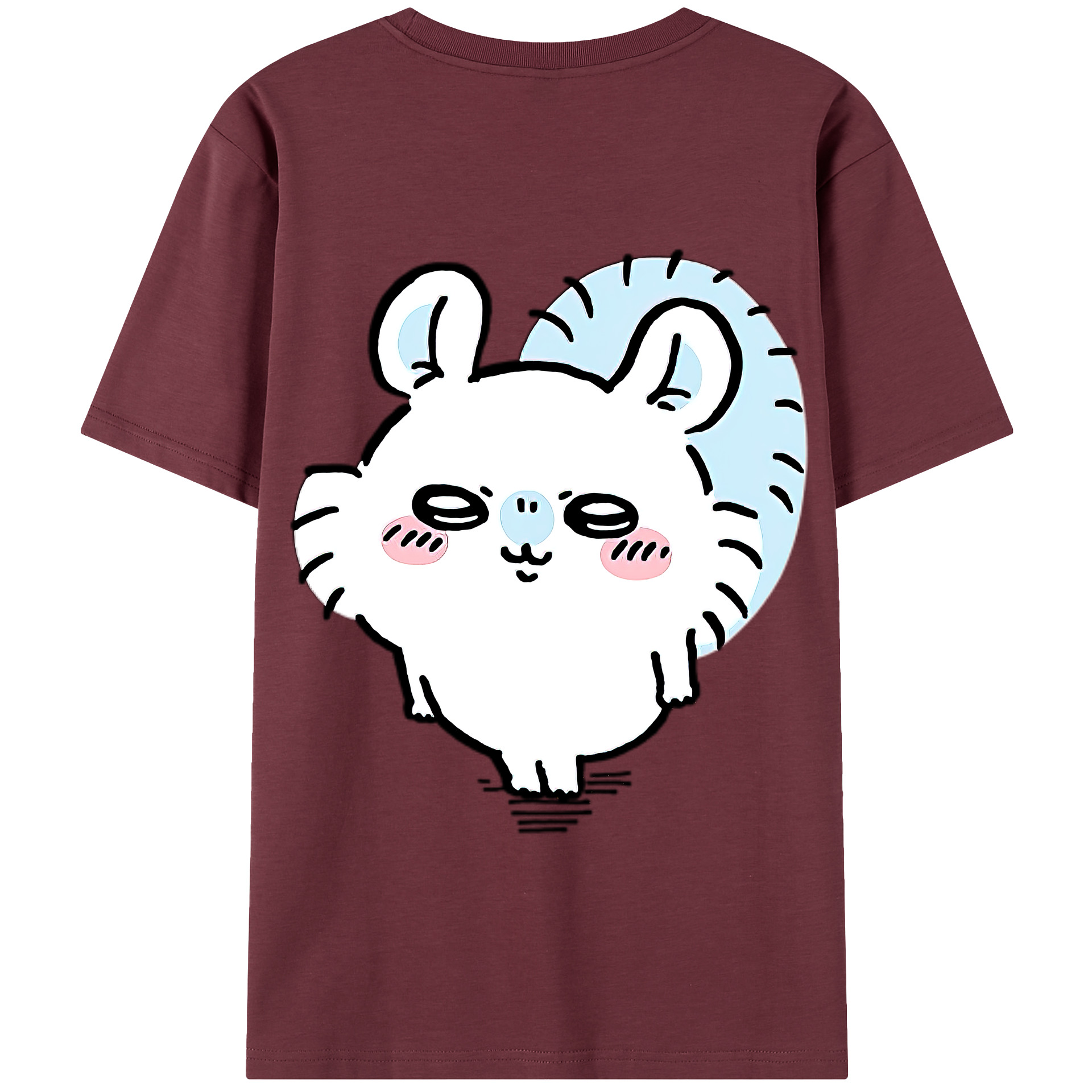（画像用） ちいかわ モモンガ Chii-kawa Momonga 綿100％半袖Tシャツ（背面プリント）